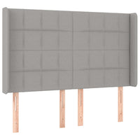 Testiera ad Orecchio Grigio Chiaro 147x16x118/128 cm in Tessuto 3119578