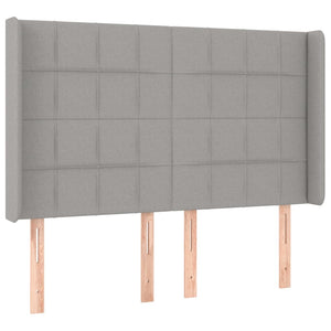 Testiera ad Orecchio Grigio Chiaro 147x16x118/128 cm in Tessuto 3119578