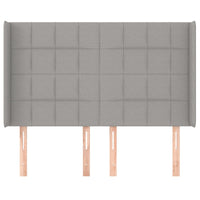 Testiera ad Orecchio Grigio Chiaro 147x16x118/128 cm in Tessuto 3119578