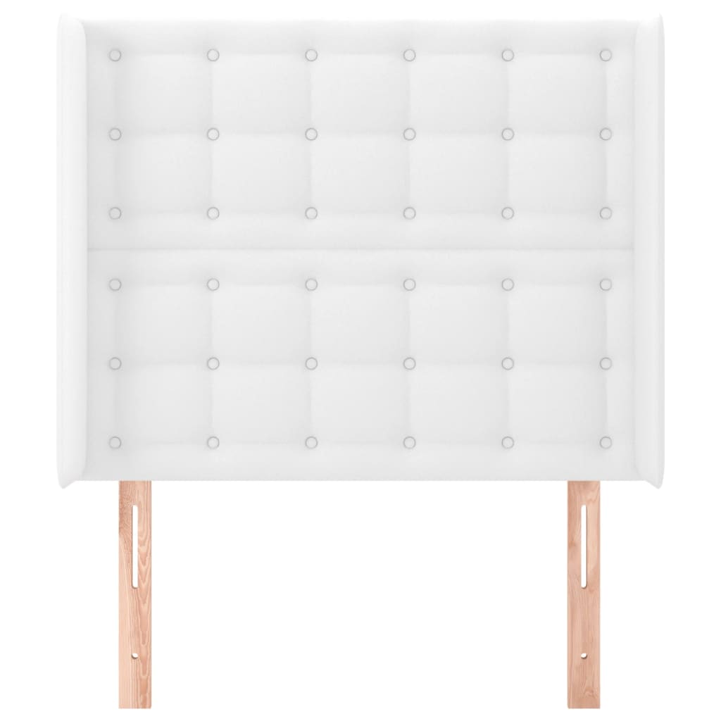 Testiera ad Orecchio Bianco 83x16x118/128 cm in Similpelle 3119653