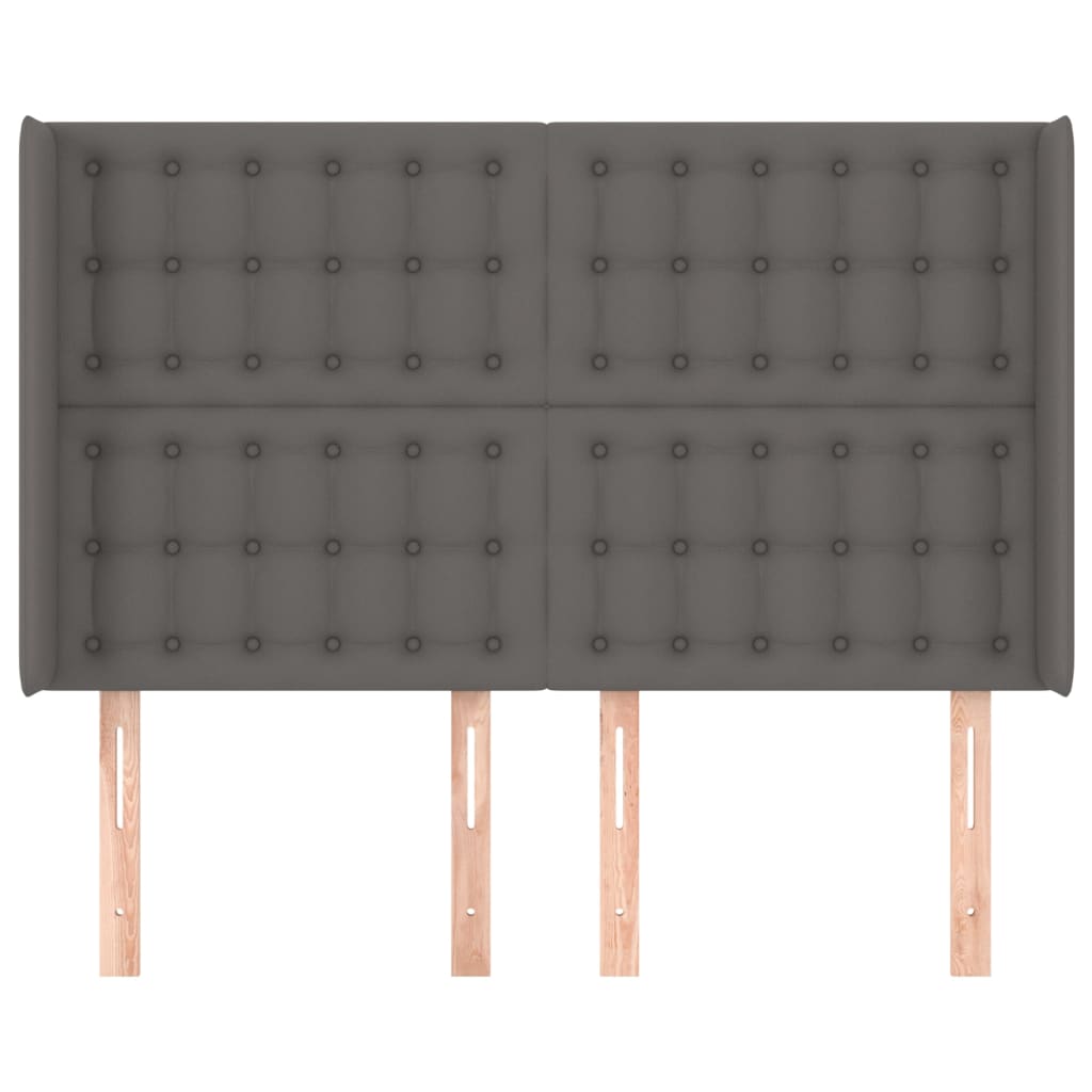 Testiera ad Orecchio Grigio 147x16x118/128cm in Similpelle 3119674