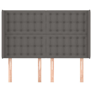 Testiera ad Orecchio-Testata con Orecchie Grigio 147x16x118/128cm in Similpelle 570288