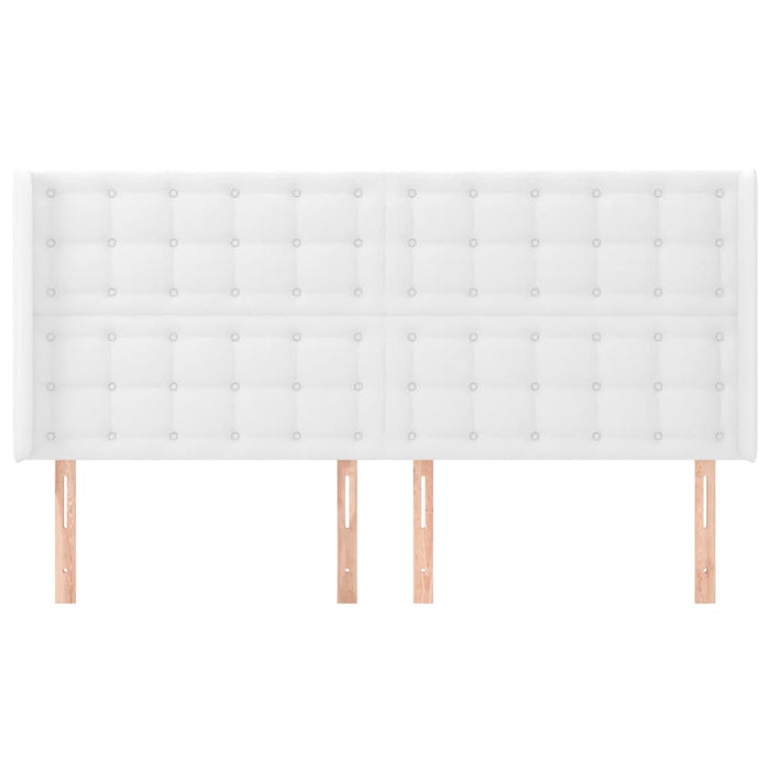 Testiera ad Orecchio Bianco 163x16x118/128 cm in Similpelle 3119677