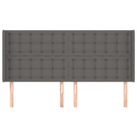 Testiera ad Orecchio-Testata con Orecchie Grigio 163x16x118/128cm in Similpelle 589520