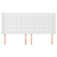 Testiera ad Orecchio-Testata con Orecchie Bianco 203x16x118/128 cm in Similpelle 142445