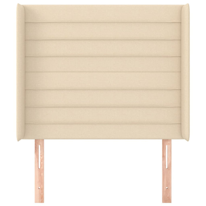 Testiera ad Orecchio-Testata con Orecchie Crema 93x16x118/128 cm in Tessuto 173578