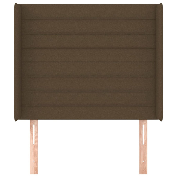 Testiera ad Orecchio Marrone Scuro 103x16x118/128 cm in Tessuto