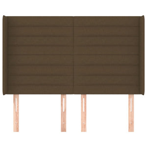 Testiera ad Orecchio-Testata con Orecchie MarroneScuro147x16x118/128cm inTessuto 209371