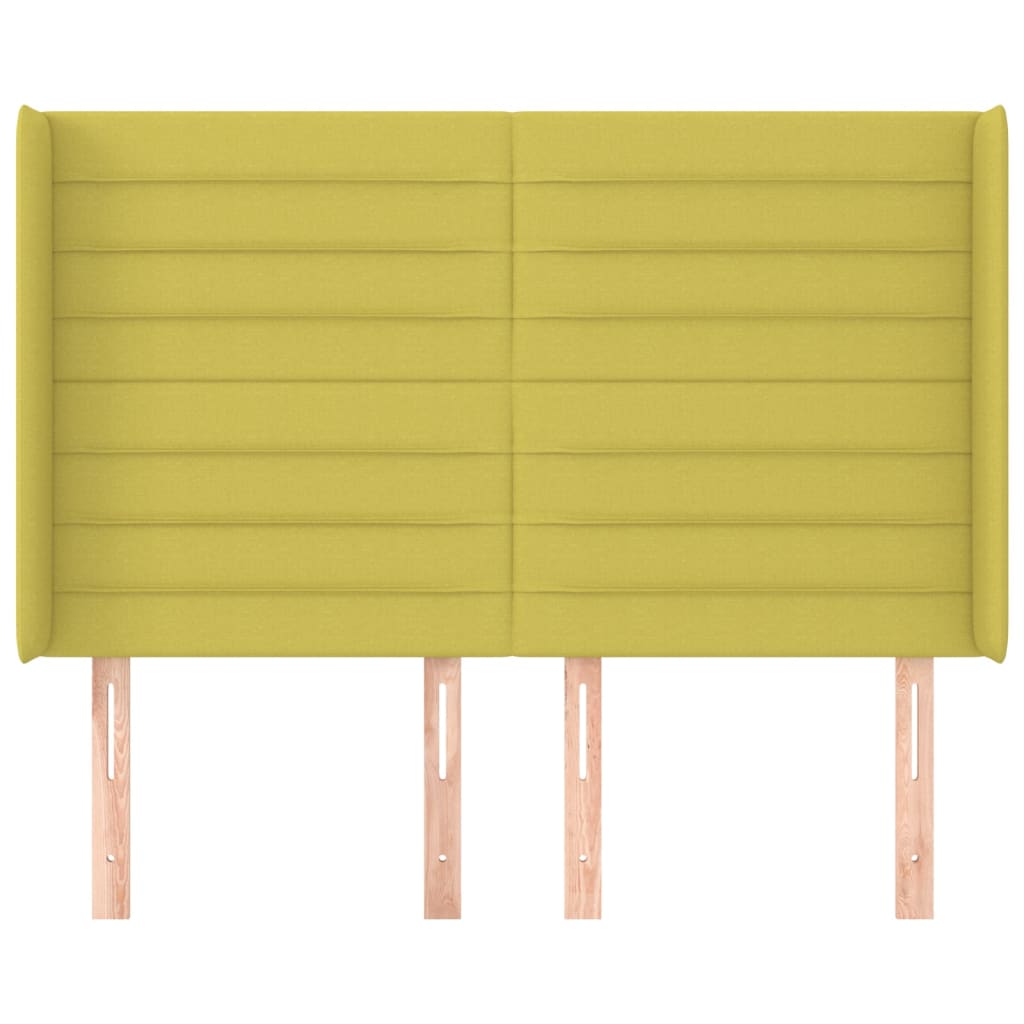 Testiera ad Orecchio Verde 147x16x118/128 cm in Tessuto