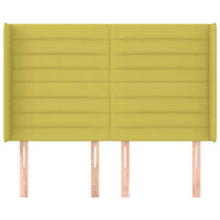 Testiera ad Orecchio Verde 147x16x118/128 cm in Tessuto