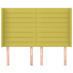 Testiera ad Orecchio Verde 147x16x118/128 cm in Tessuto