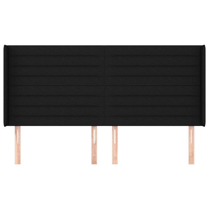 Testiera ad Orecchio Nera 163x16x118/128 cm in Tessuto 3119728