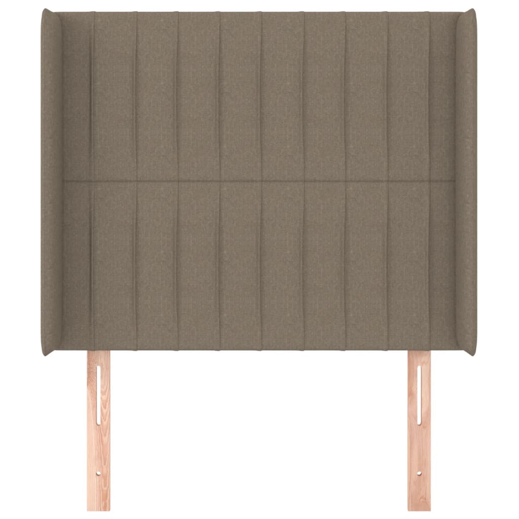 Testiera ad Orecchio-Testata con Orecchie Tortora 103x16x118/128 cm in Tessuto 665298
