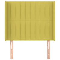 Testiera ad Orecchio Verde 103x16x118/128 cm in Tessuto