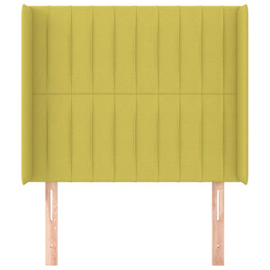 Testiera ad Orecchio Verde 103x16x118/128 cm in Tessuto