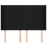 Testiera ad Orecchio Nera 147x16x118/128 cm in Tessuto 3119818