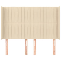 Testiera ad Orecchio-Testata con Orecchie Crema 147x16x118/128 cm in Tessuto 320335