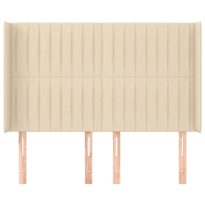 Testiera ad Orecchio-Testata con Orecchie Crema 147x16x118/128 cm in Tessuto 320335