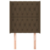 Testiera ad Orecchio Marrone Scuro 83x16x118/128 cm in Tessuto 3119893