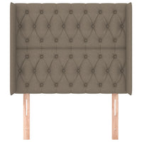 Testiera ad Orecchio-Testata con Orecchie Tortora 93x16x118/128 cm in Tessuto 789689