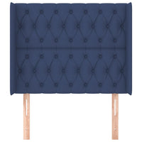 Testiera ad Orecchio Blu 93x16x118/128 cm in Tessuto 3119904