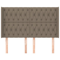 Testiera ad Orecchio-Testata con Orecchie Tortora 147x16x118/128 cm in Tessuto 310979