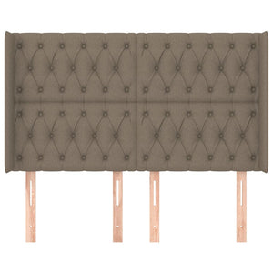 Testiera ad Orecchio-Testata con Orecchie Tortora 147x16x118/128 cm in Tessuto 310979