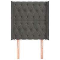 Testiera ad Orecchio Grigio Scuro 83x16x118/128 cm in Velluto 3119947