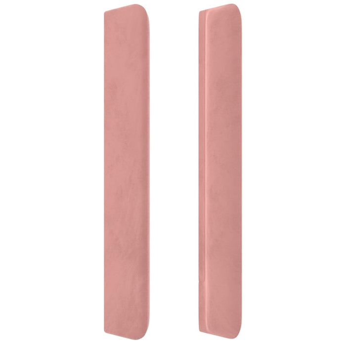 Testiera ad Orecchio Rosa 183x16x118/128 cm in Velluto 3119981