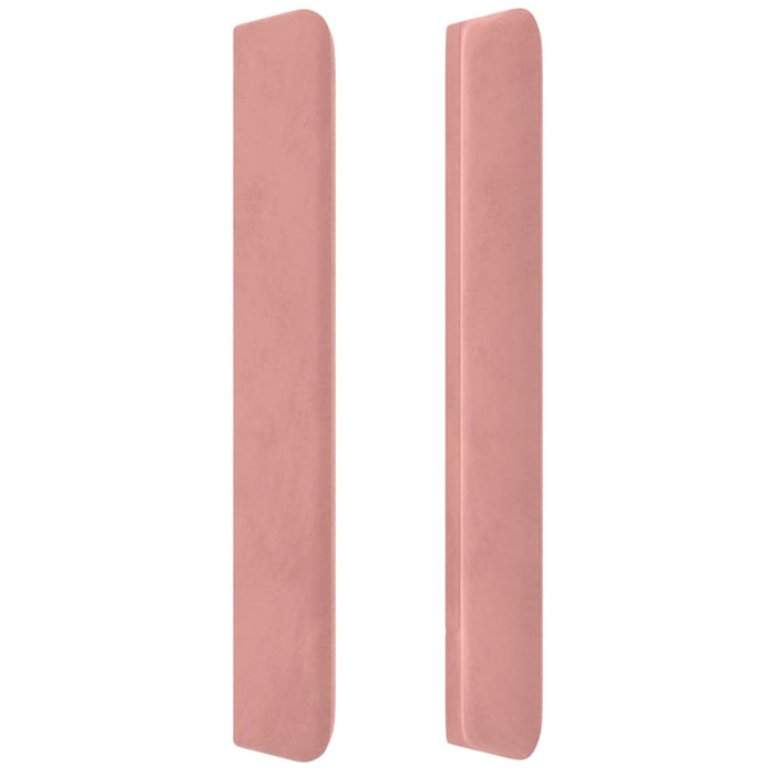 Testiera ad Orecchio Rosa 203x16x118/128 cm in Velluto 3119987