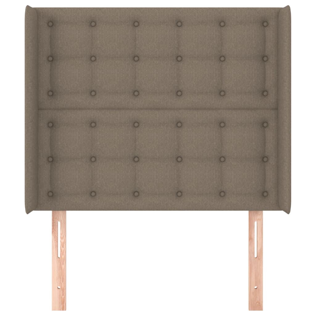 Testiera ad Orecchio-Testata con Orecchie Tortora 83x16x118/128 cm in Tessuto 216774