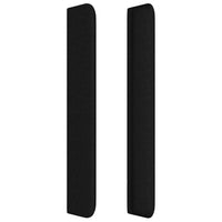 Testiera ad Orecchio Nera 93x16x118/128 cm in Tessuto 3119998