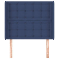 Testiera ad Orecchio Blu 93x16x118/128 cm in Tessuto 3120002