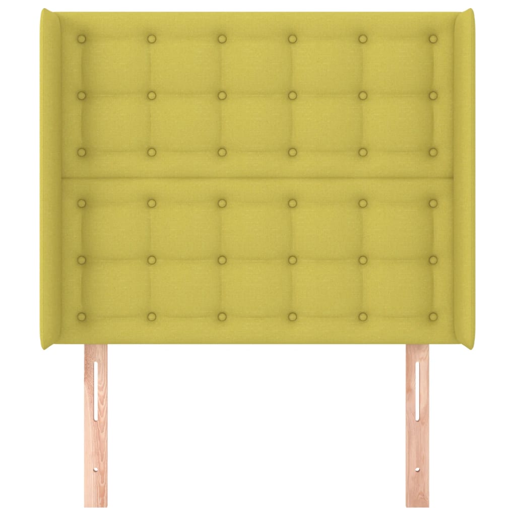 Testiera ad Orecchio Verde 103x16x118/128 cm in Tessuto