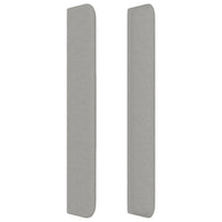 Testiera ad Orecchio Grigio Chiaro 203x16x118/128 cm in Tessuto 3120036