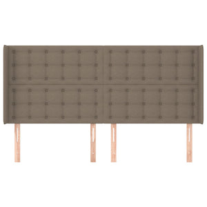 Testiera ad Orecchio Tortora 203x16x118/128 cm in Tessuto 3120040