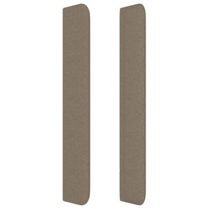 Testiera ad Orecchio Tortora 203x16x118/128 cm in Tessuto 3120040