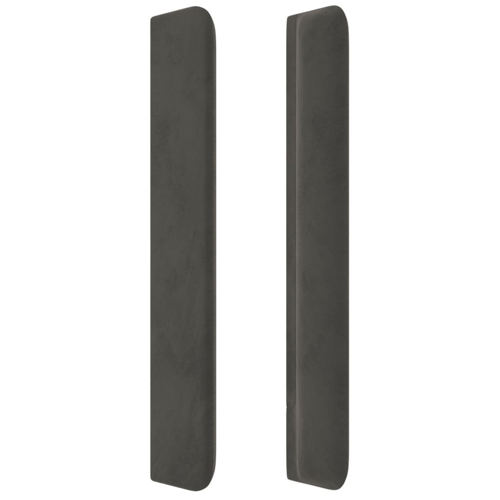 Testiera ad Orecchio GrigioScuro 203x16x118/128cm in Velluto 3120081