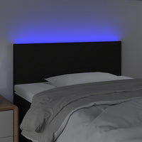 Testiera a LED-Testata con LED Nera 80x5x78/88 cm in Tessuto 573912