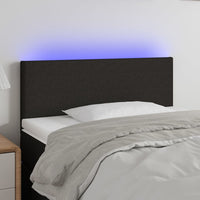 Testiera a LED-Testata con LED Nera 80x5x78/88 cm in Tessuto 573912