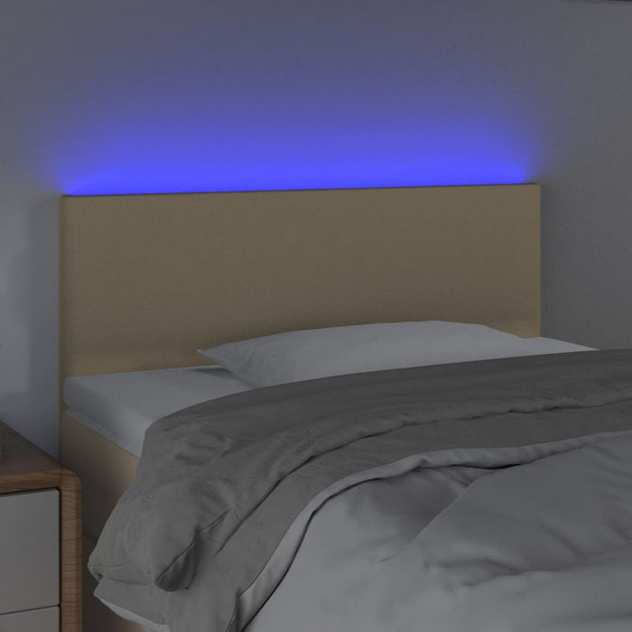 Testiera a LED-Testata con LED Crema 100x5x78/88 cm in Tessuto 922231