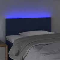 Testiera a LED Blu 100x5x78/88 cm in Tessuto 3121328