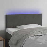 Testiera a LED-Testata con LED Grigio Scuro 80x5x78/88 cm in Velluto 445096