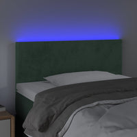 Testiera a LED-Testata con LED Verde Scuro 80x5x78/88 cm in Velluto 119659