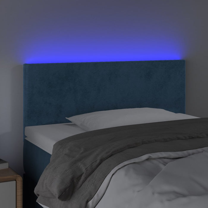 Testiera a LED Blu Scuro 80x5x78/88 cm in Velluto 3121366