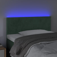 Testiera a LED-Testata con LED Verde scuro 90x5x78/88 cm in Similpelle 444713