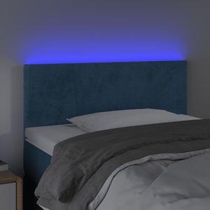 Testiera a LED Blu scuro 90x5x78/88 cm in Tessuto 3121372