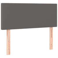 Testiera Grigio a LED 90x5x78/88 cm in Similpelle 3121414