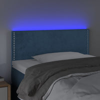 Testiera a LED Blu Scuro 100x5x78/88 cm in Velluto 3121518