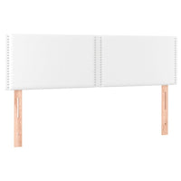 Testiera Bianca a LED 144x5x78/88 cm in Similpelle 3121563